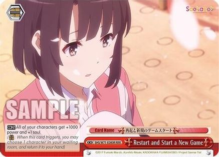 Image of Restart and Start a New Game (RRR) (SHS/W71-E080R RRR) - Saekano How to Raise a Boring Girlfriend. flat