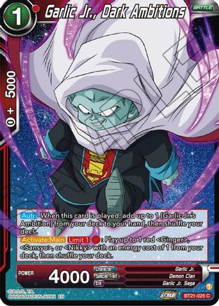 Image of Garlic Jr., Dark Ambitions (BT21-025) - Wild Resurgence
