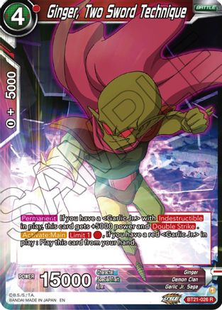 Image of Ginger, Two Sword Technique (BT21-026) - Wild Resurgence Foil