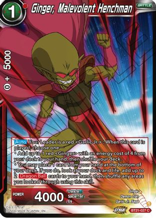 Image of Ginger, Malevolent Henchman (BT21-027) - Wild Resurgence Foil