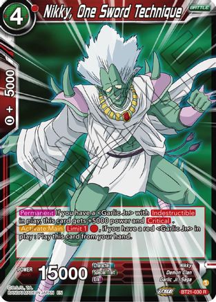 Image of Nikky, One Sword Technique (BT21-030) - Wild Resurgence Foil