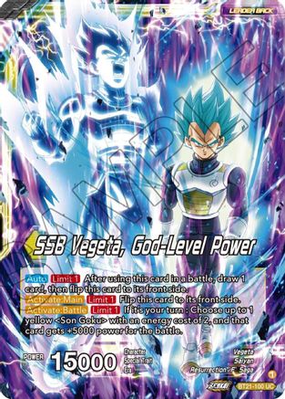 Image of SSB Son Goku // SSB Vegeta, God-Level Power (BT21-100) - Wild Resurgence Foil