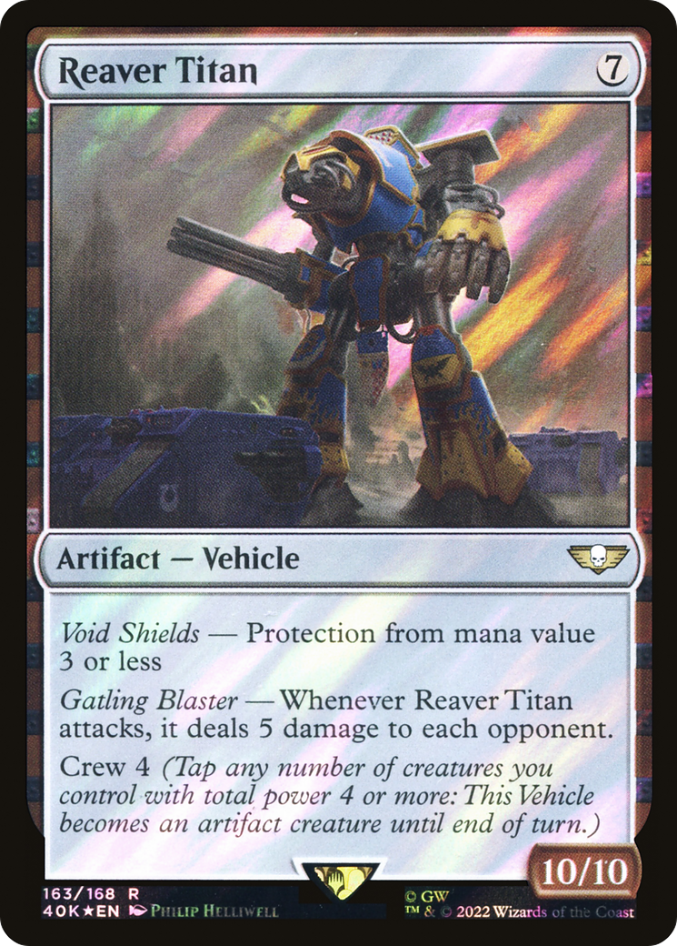 Image of Reaver Titan (Surge Foil) (40K-163) - Warhammer 40,000 Commander Foil