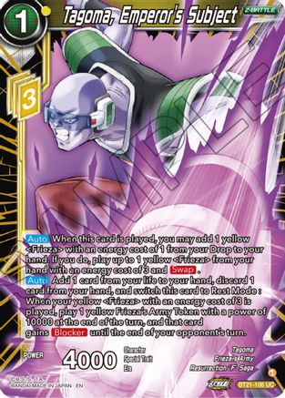Image of Tagoma, Emperor's Subject (BT21-106) - Wild Resurgence
