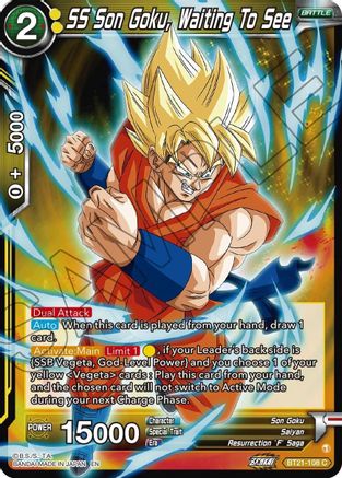 Image of SS Son Goku, Waiting To See (BT21-108) - Wild Resurgence Foil