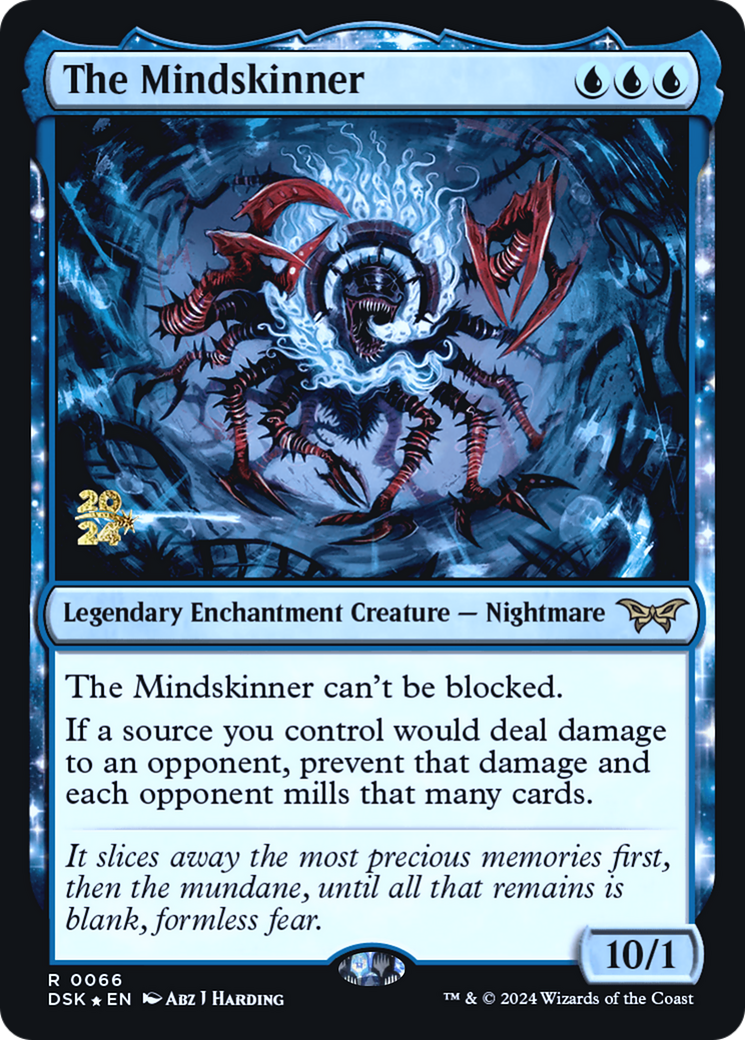 Image of The Mindskinner (PRE-066) - Duskmourn: House of Horror Promos: (enchantment) Foil