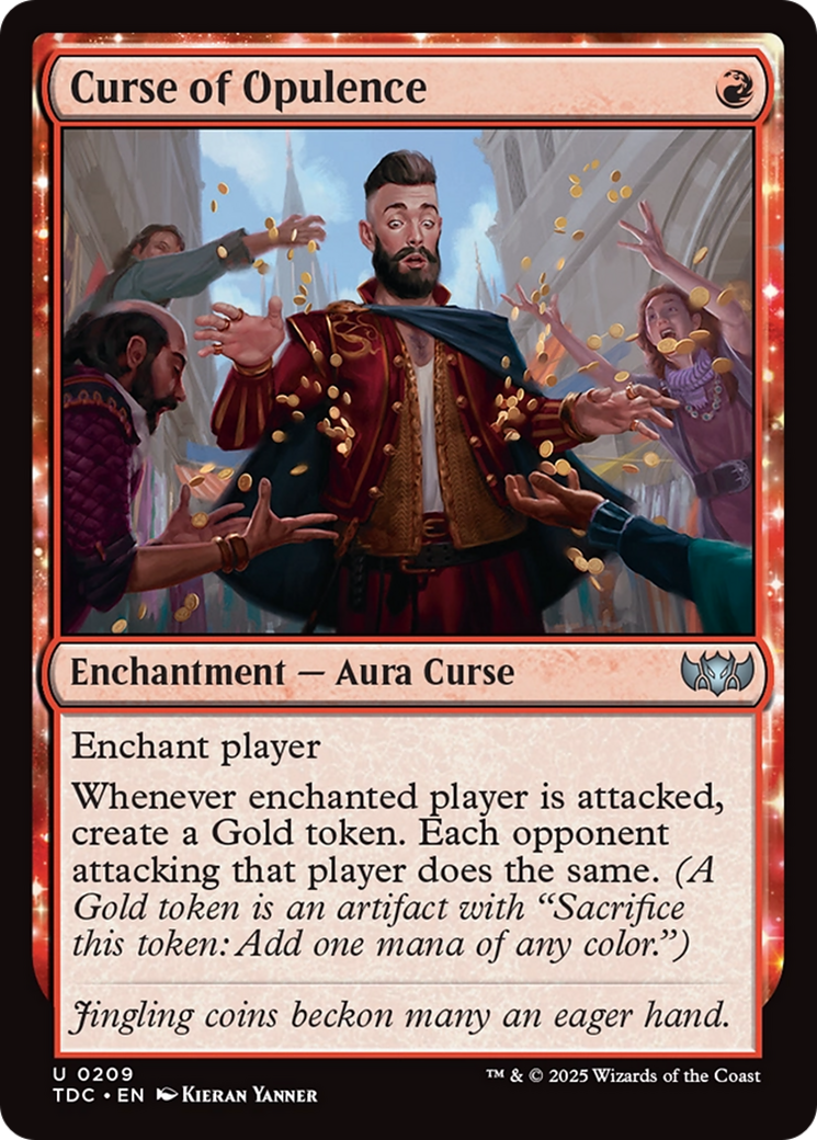Image of Curse of Opulence (TDC-209) - Commander: Tarkir: Dragonstorm: (enchantment)