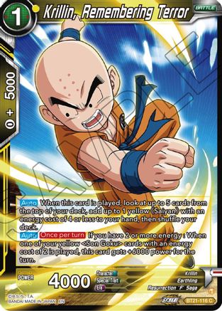 Image of Krillin, Remembering Terror (BT21-116) - Wild Resurgence