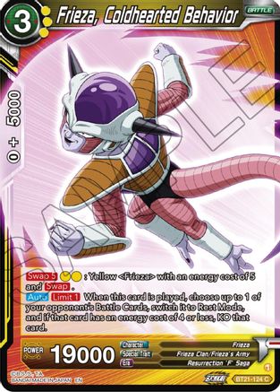 Image of Frieza, Coldhearted Behavior (BT21-124) - Wild Resurgence