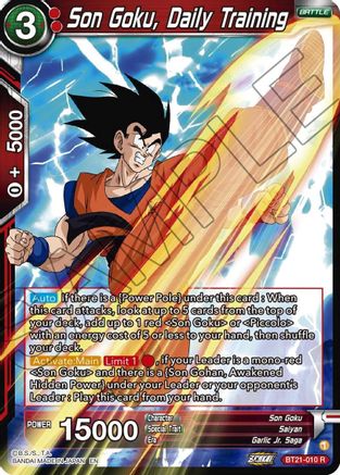 Image of Son Goku, Daily Training (BT21-010) - Wild Resurgence Foil