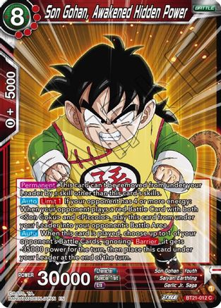 Image of Son Gohan, Awakened Hidden Power (BT21-012) - Wild Resurgence