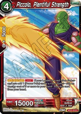 Image of Piccolo, Plentiful Strength (BT21-013) - Wild Resurgence