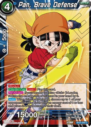 Image of Pan, Brave Defense (BT21-045) - Wild Resurgence Foil