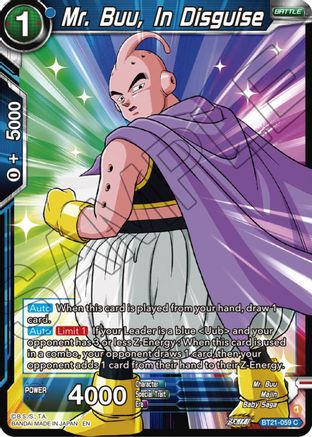 Image of Mr. Buu, In Disguise (BT21-059) - Wild Resurgence Foil