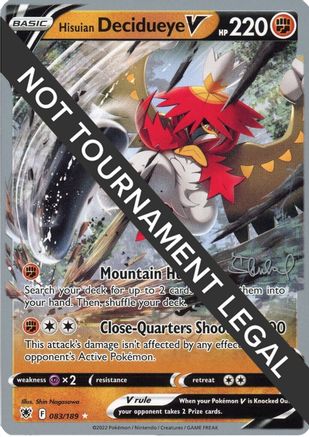 Image of Hisuian Decidueye V - 2022 (Ondrej Skubal) 083  World Championship Decks - Ultra Rare