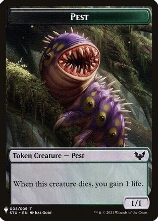 Image of Pest // Emblem - Lukka, Wayward Bonder Double-Sided Token (LIST-5 // 8) - The List Reprints