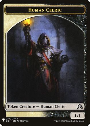 Image of Human Cleric // Emblem - Arlinn, Embraced by the Moon Double-Sided Token (LIST-10 // 18) - The List Reprints