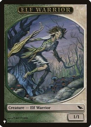 Image of Elf Warrior // Emblem - Tibalt, Cosmic Impostor Double-sided Token (LIST-12 // 21) - The List Reprints