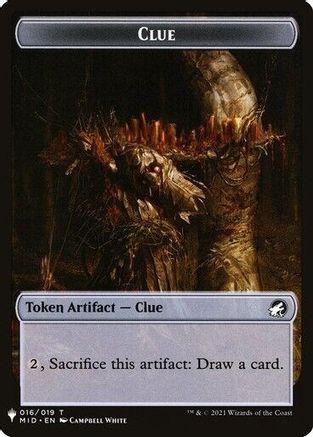 Image of Clue // Golem Double-sided Token (LIST-16 // 26) - The List Reprints