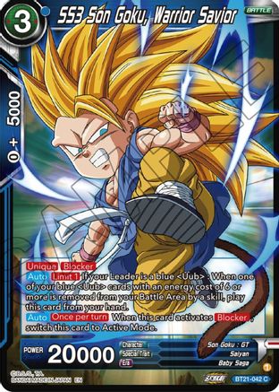 Image of SS3 Son Goku, Warrior Savior (BT21-042) - Wild Resurgence