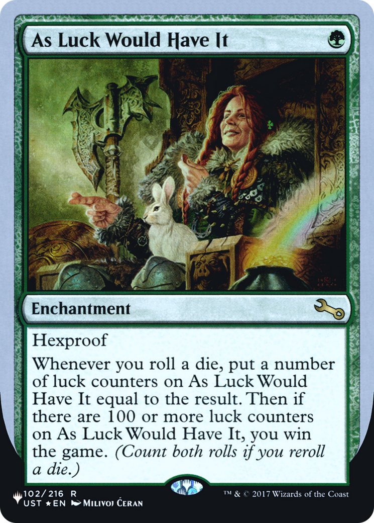 Image of As Luck Would Have It (LIST-102/216) - The List (Unfinity Foil Edition) Foil