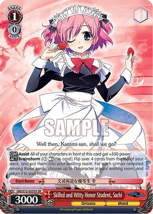 Image of Skilled and Witty Honor Student, Sachi (SR) (GRI/S72-E055S SR) - The Fruit of Grisaia