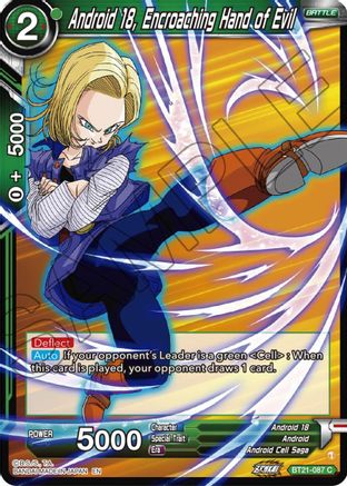 Image of Android 18, Encroaching Hand of Evil (BT21-087) - Wild Resurgence Foil