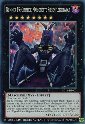 Image of Number 15: Gimmick Puppet Giant Grinder (German) - 