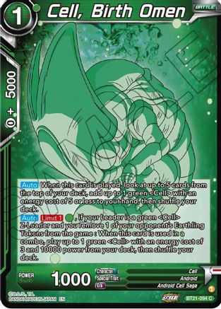 Image of Cell, Birth Omen (BT21-094) - Wild Resurgence Foil