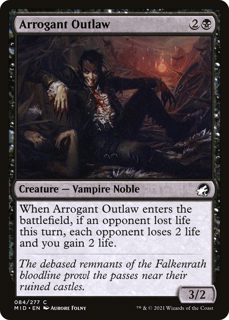 Image of Arrogant Outlaw (MID-084) - Innistrad: Midnight Hunt