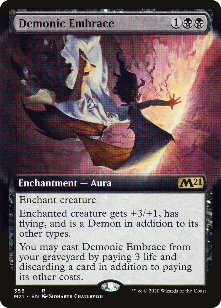 Image of Demonic Embrace (Extended Art) (M21-356) - Core Set 2021: (Extended Art) Foil