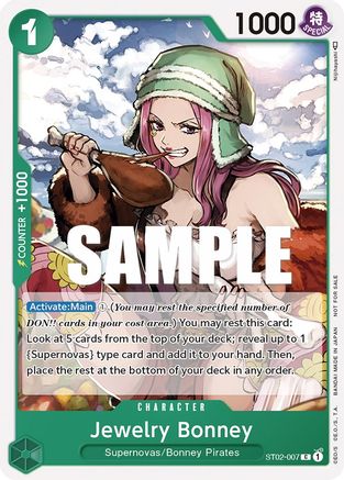 Image of Jewelry Bonney (Tournament Pack Vol. 3) [Participant] (ST02-007) - One Piece Promotion Cards