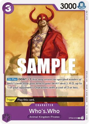 Image of Who's.Who (Tournament Pack Vol. 3) [Participant] (ST04-010) - One Piece Promotion Cards
