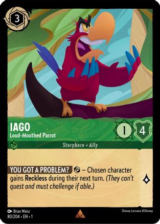 Image of Iago - Loud-Mouthed Parrot (80/204) - The First Chapter Cold Foil