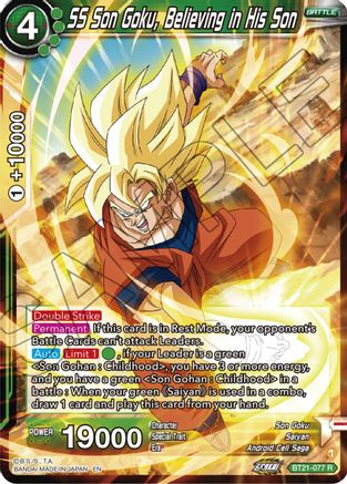 Image of SS Son Goku, Believing in His Son (BT21-077) - Wild Resurgence Foil