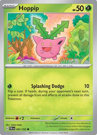 Image of Hoppip 001/193  - Reverse Holofoil SV02 Paldea Evolved - Common