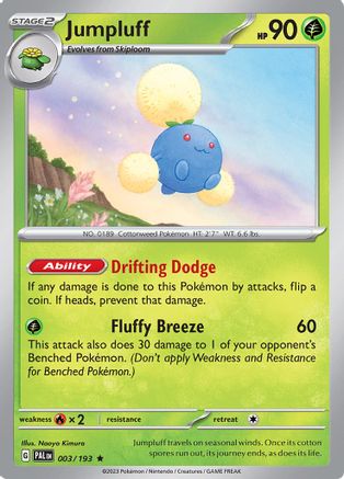 Image of Jumpluff 003/193  - Holofoil SV02 Paldea Evolved - Rare