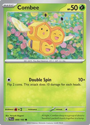 Image of Combee 008/193  - Reverse Holofoil SV02 Paldea Evolved - Common
