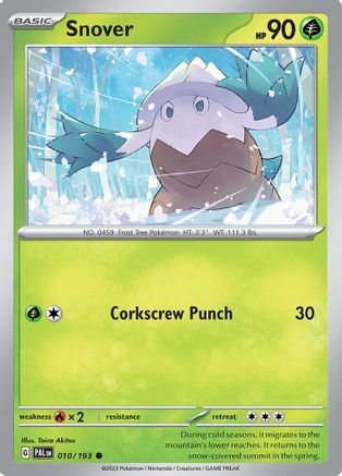 Image of Snover 010/193  SV02 Paldea Evolved - Common