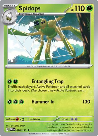 Image of Spidops 018/193  SV02 Paldea Evolved - Uncommon