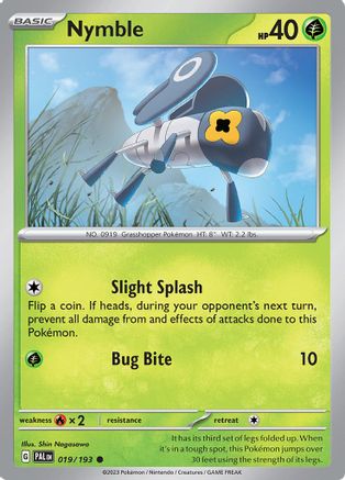 Image of Nymble 019/193  SV02 Paldea Evolved - Common