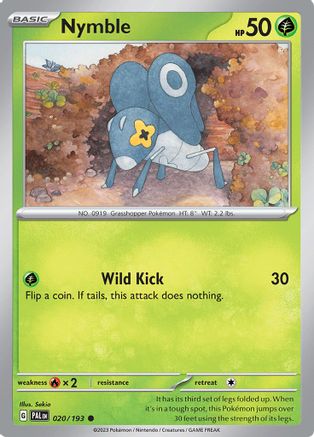 Image of Nymble 020/193  SV02 Paldea Evolved - Common