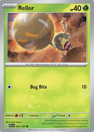 Image of Rellor 025/193  SV02 Paldea Evolved - Common