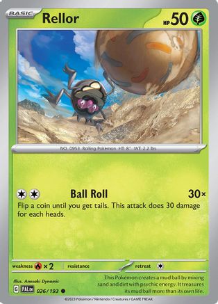 Image of Rellor 026/193  - Reverse Holofoil SV02 Paldea Evolved - Common