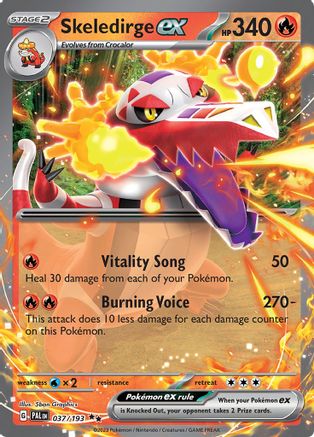 Image of Skeledirge ex 037/193  - Holofoil SV02 Paldea Evolved - Double Rare