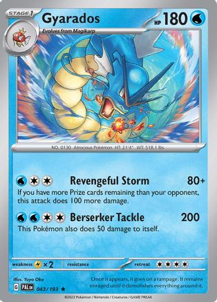 Image of Gyarados 043/193  - Holofoil SV02 Paldea Evolved - Rare