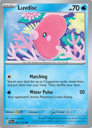 Image of Luvdisc 047/193  SV02 Paldea Evolved - Common