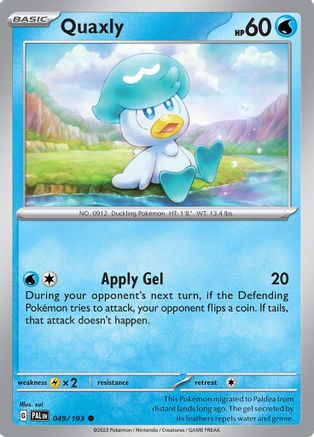 Image of Quaxly 049/193  - Reverse Holofoil SV02 Paldea Evolved - Common