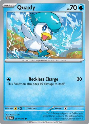 Image of Quaxly 050/193  - Reverse Holofoil SV02 Paldea Evolved - Common