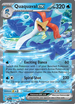 Image of Quaquaval ex 052/193  - Holofoil SV02 Paldea Evolved - Double Rare